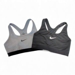 Nike Women's Dri-FIT‎ Racerback Sports Bra Set S - Black & Gray